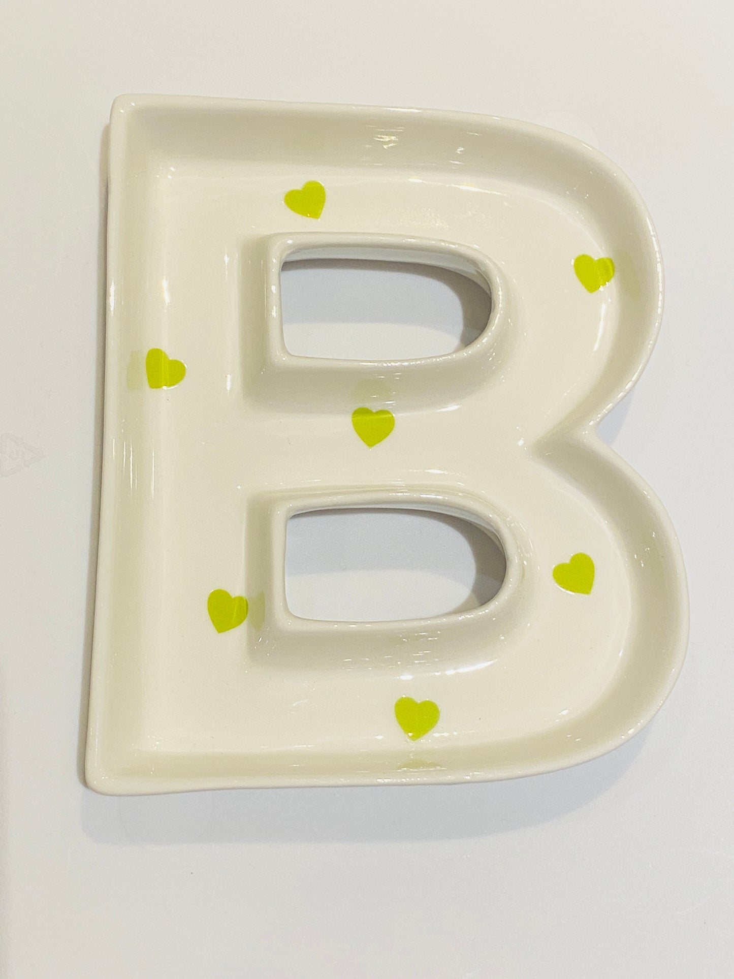 B Green Heart Jewelry Tray