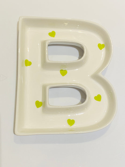 B Green Heart Jewelry Tray