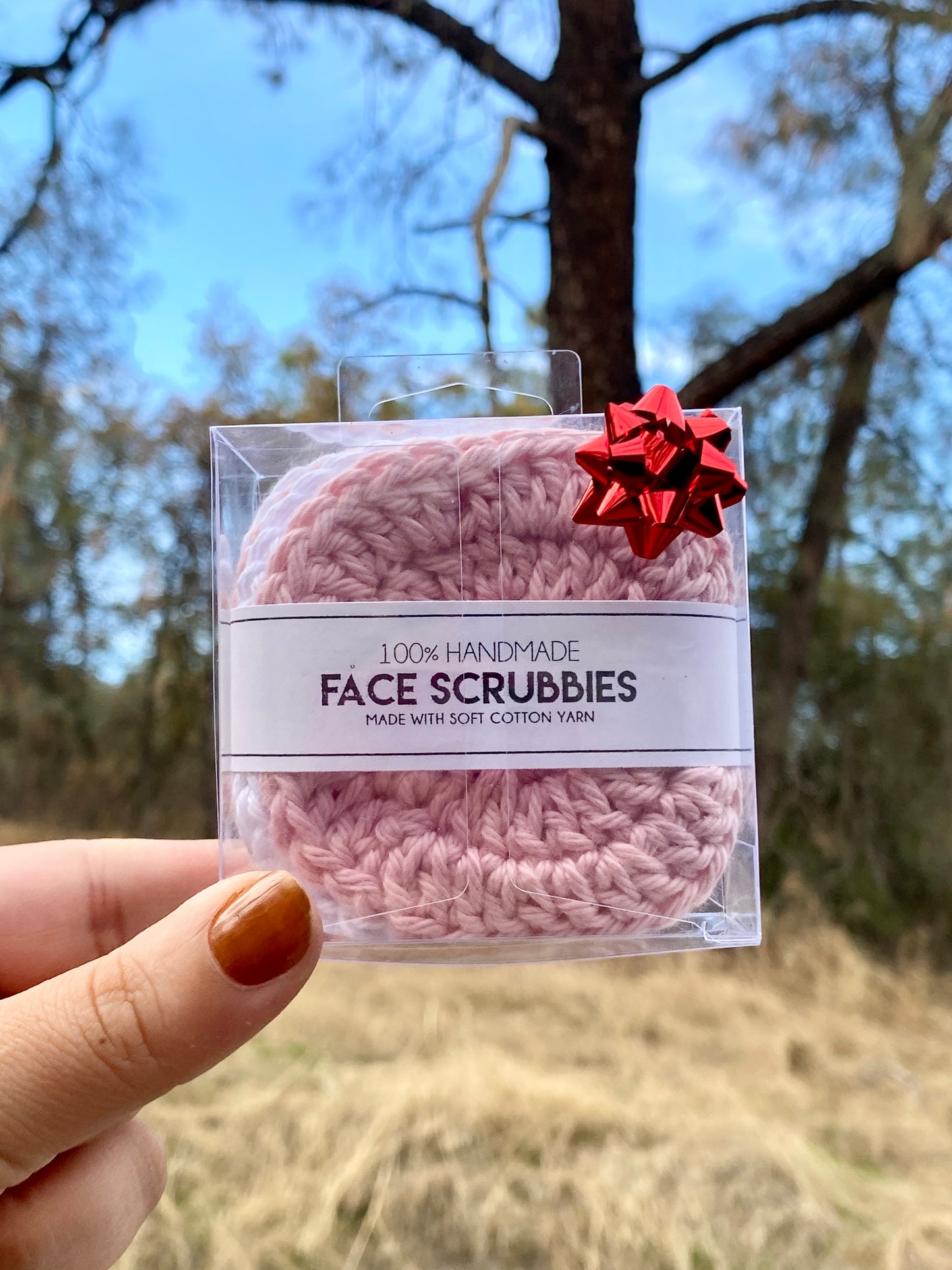 Pink/White Face Scrubbies