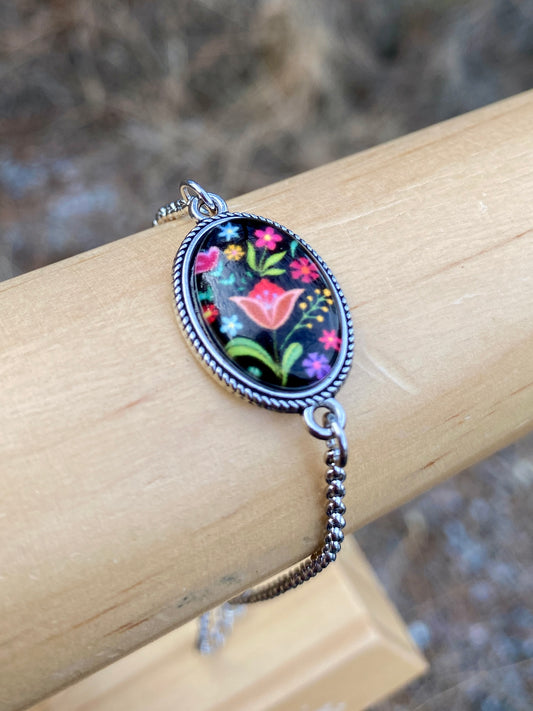 Floral Inlay Bracelet