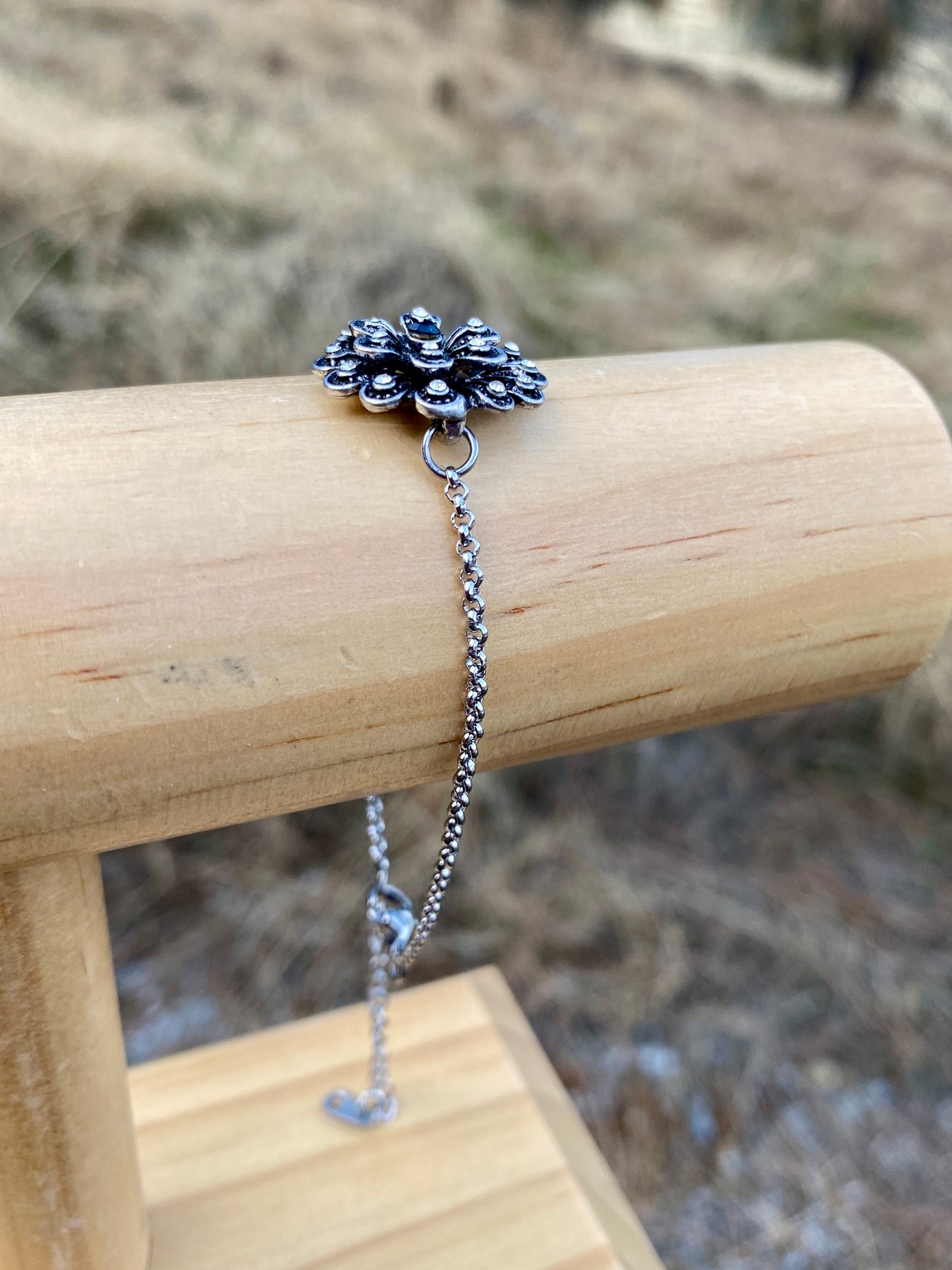 Metal Floral Bracelet